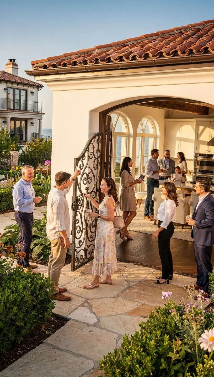 Средиземноморский дом с терракотовой крышей и светлой штукатуркой.