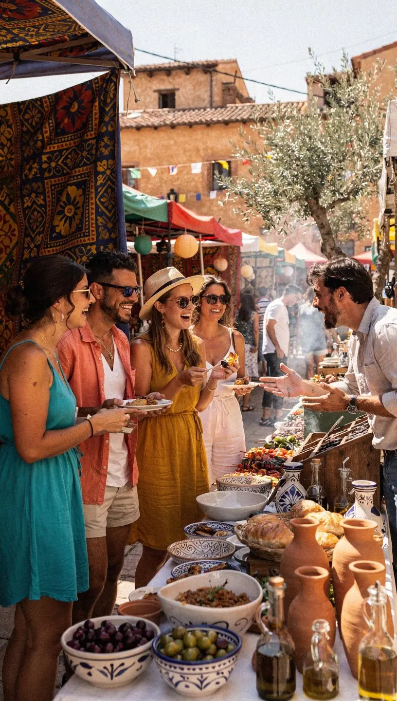 Средиземноморский дом с черепичной крышей и штукатурным фасадом на фоне зелёного сада.